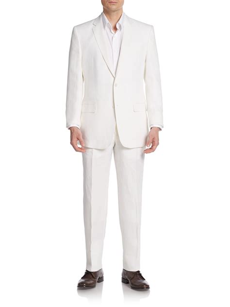 versace white linen suit|Versace evening suits.